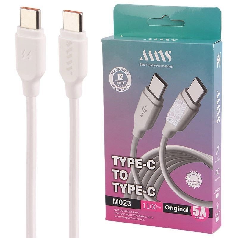 MNS M023 5A 1.1m Type-C To Type-C Fast Charging Cable